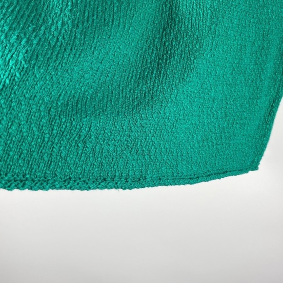 Nordstrom Abound Womens Knit Sweater Sz S Green Drop Shoulder Classic Cozy - Picture 10 of 11